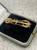Vintage 18ct Gold Naval Fouled Anchor with Crown Brooch