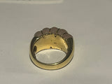 Frosted Rock Crystal 18ct Gold Italian Ring