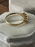 18ct and Platinum Deco Star Bezel Set Diamond 5 Stone Ring