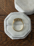 18ct and Platinum Deco Star Bezel Set Diamond 5 Stone Ring