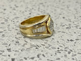 18ct Gold Diamond Navette Ring