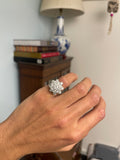 Platinum Diamond Cluster Ring 6.30cts