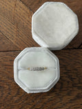 18ct and Platinum Deco Star Bezel Set Diamond 5 Stone Ring