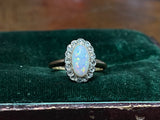 Reserved Opal and Rose Cut Diamond ring 1925