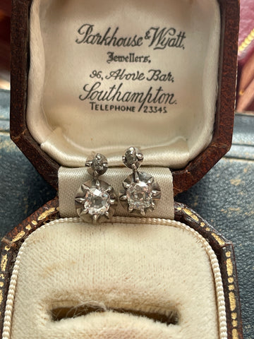 Victorian Old Cut Diamond Stud Earrings