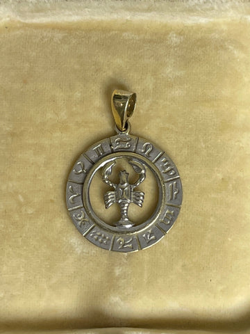 Reserved 14ct Gold Cancer Zodiac Pendant