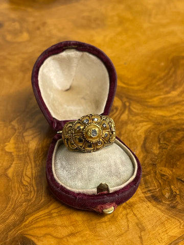 15ct Gold Iberian Diamond Ring c.1850