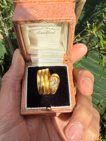18ct Gold Victorian Snake Ring