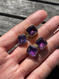 Georgian 15ct Gold Amethyst Cufflinks