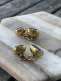 Georgian 15ct Gold Amethyst Cufflinks
