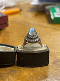 Vintage 14ct Gold Diamond and Moonstone Ring