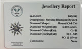 Victorian Starburst 6ct Diamond Brooch