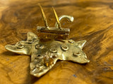 Cartier 14ct Gold Diamond Leaf Brooch