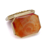 Antique yellow gold carnelian snuff box