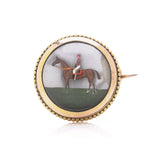 Victorian 18kt Gold Essex Crystal Brooch and Pendant