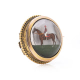 Victorian 18kt Gold Essex Crystal Brooch and Pendant
