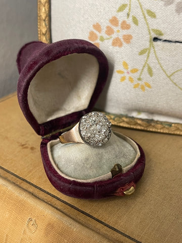 Georgian Cobblestone Old Cut Diamond Ring