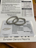 Certified 3ct Natural Diamond Inside and Out Hoop Earrings
