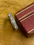 Certified 2.50ct Carre Cut Natural Diamond Eternity Ring