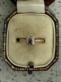 Antique 1920s Portrait Cut Diamond Ring