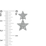 1ct Diamond Double Star Earrings