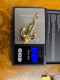 Reserved 18ct Gold Articulated Anchor Pendant