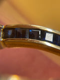 Vintage Natural Sapphire And Diamond Eternity Ring