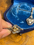Edwardian Pearl and Diamond Earrings