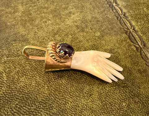 Victorian Mother of Pearl Hand Pendant
