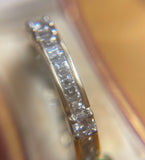 Reserved for P Certified 2.50ct Carre Cut Natural Diamond Eternity Ring