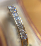 Certified 2.50ct Carre Cut Natural Diamond Eternity Ring