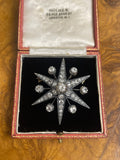 Victorian Starburst 6ct Diamond Brooch