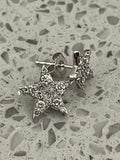 1ct Diamond Double Star Earrings