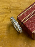 Reserved for P Certified 2.50ct Carre Cut Natural Diamond Eternity Ring