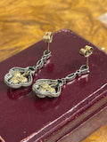 Edwardian Pearl and Diamond Earrings