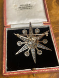 Victorian Starburst 6ct Diamond Brooch