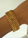 18ct Gold woven bead bracelet