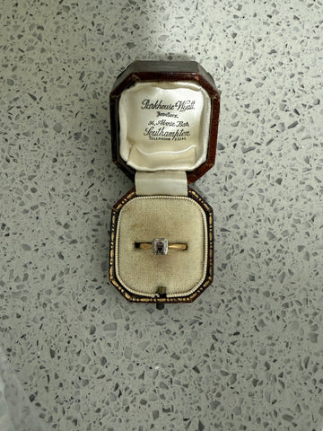 Antique 1920s Portrait Cut Diamond Ring