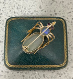 Vintage Gold Opal Bug Brooch