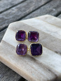 Georgian 15ct Gold Amethyst Cufflinks
