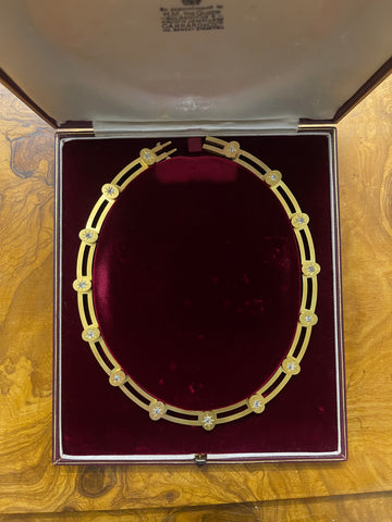 Exceptional Victorian 15ct Gold Diamond Collar