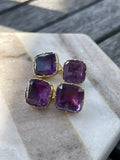 Georgian 15ct Gold Amethyst Cufflinks