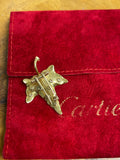 Cartier 14ct Gold Diamond Leaf Brooch
