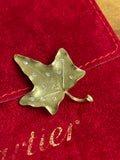 Cartier 14ct Gold Diamond Leaf Brooch