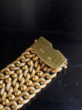 18ct Gold woven bead bracelet