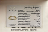 Certified 2.50ct Carre Cut Natural Diamond Eternity Ring