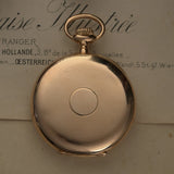 Patek Philippe Chronometro Gondolo 18kt Gold Openface Pocket Watch, 1900s