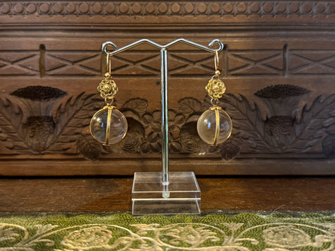 Victorian Rock Crystal “Pool of Light”Earrings