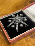 Victorian Starburst 6ct Diamond Brooch