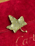 Cartier 14ct Gold Diamond Leaf Brooch